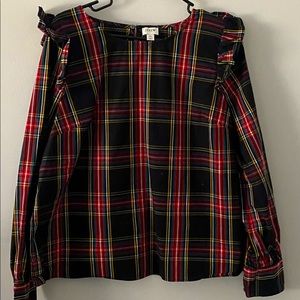 JCrew Factory Tartan Plain Blouse